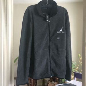 Nautica Zip front fleece Dark grey NWT